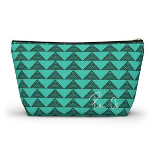 ‘Io Script Accessory Pouch w T-bottom (Teal)