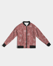 Load image into Gallery viewer, Hibiscus Women&#39;s Bomber Jacket (Light Pink)
