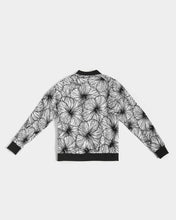 Load image into Gallery viewer, Hibiscus Women&#39;s Bomber Jacket (B&amp;W)
