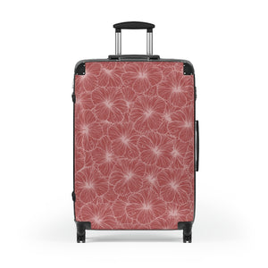 Hibiscus Cabin Suitcase (Light Pink)