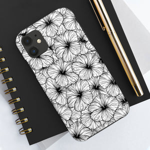 Hibiscus Phone Case (B&W)