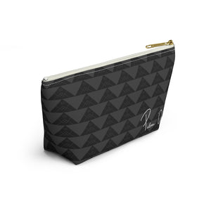 ‘Io Script Accessory Pouch w T-bottom (Gray)