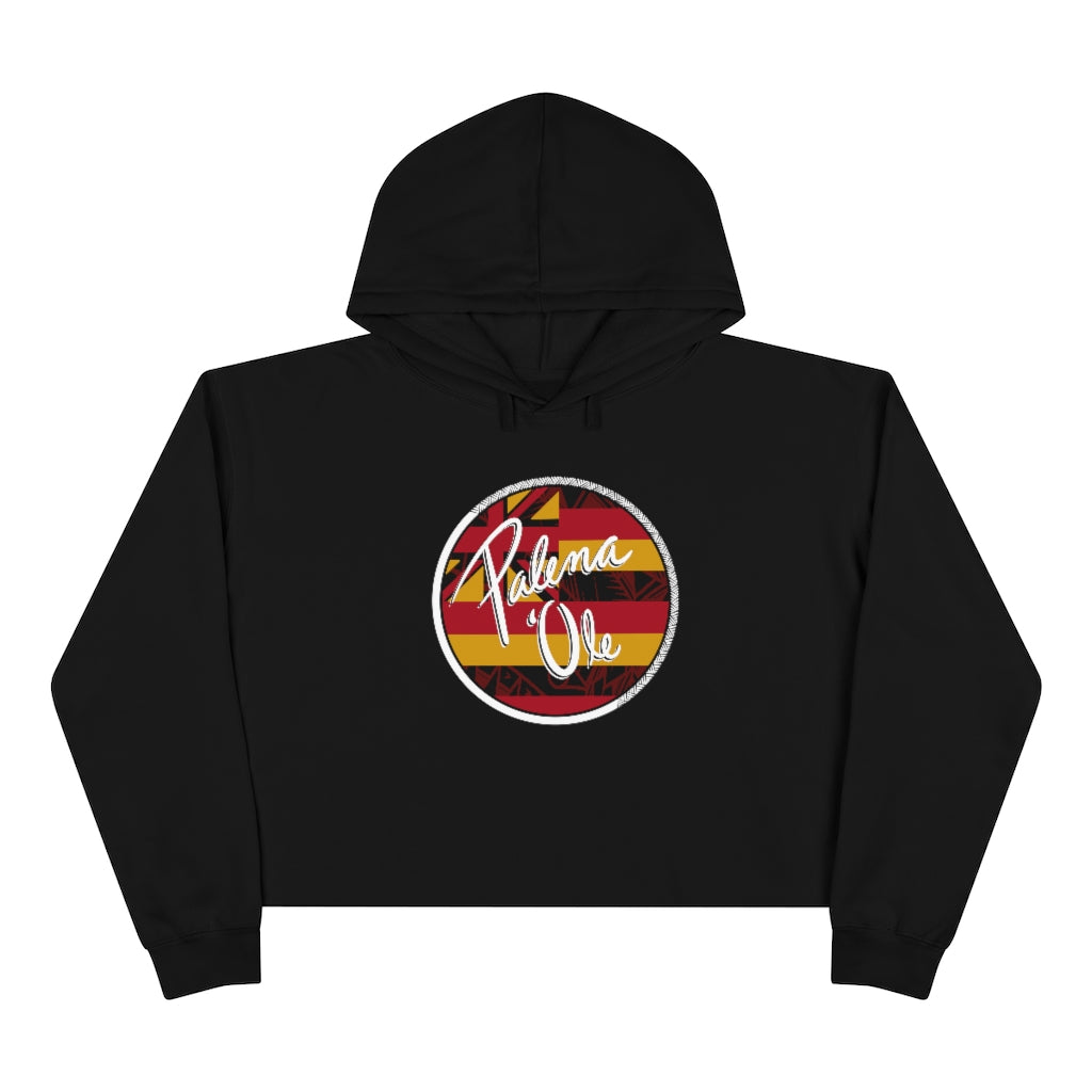 Kanaka Kollection Palena ‘Ole Flag Cropped Hoodie (Red)