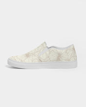 Load image into Gallery viewer, Hibiscus Women&#39;s Slip-On Canvas Shoe (Off White)
