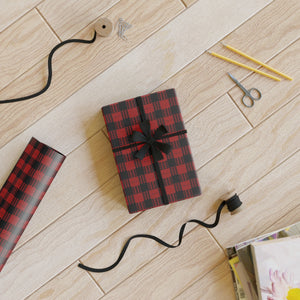 Kanaka Plaid Wrapping Paper (Red)