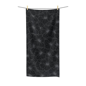 Hibiscus Polycotton Towel (Gray)