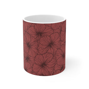 Hibiscus Graphic Mug 11oz (Pink)