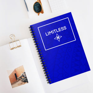 Tribal LIMITLESS Square Spiral Notebook - Ruled Line (Blue)