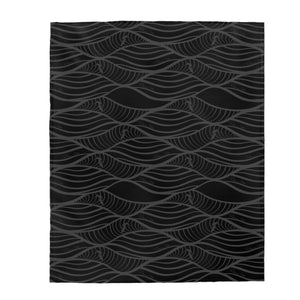 NALU Velveteen Plush Blanket (Gray)