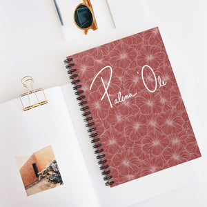Hibiscus Spiral Notebook - Ruled Line (Light Pink)