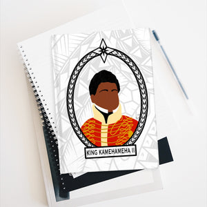 Tribal King Kamehameha II Journal - Ruled Line (White)