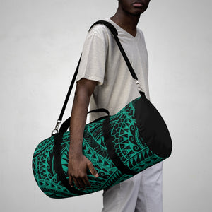 Tribal Script Duffel Bag (Teal)