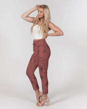 Load image into Gallery viewer, Hibiscus Women&#39;s Belted Tapered Pants (Pink)
