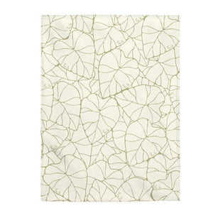 Kalo Velveteen Plush Blanket (Green/White)
