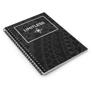 Tribal LIMITLESS Square Spiral Notebook - Ruled Line (Black)