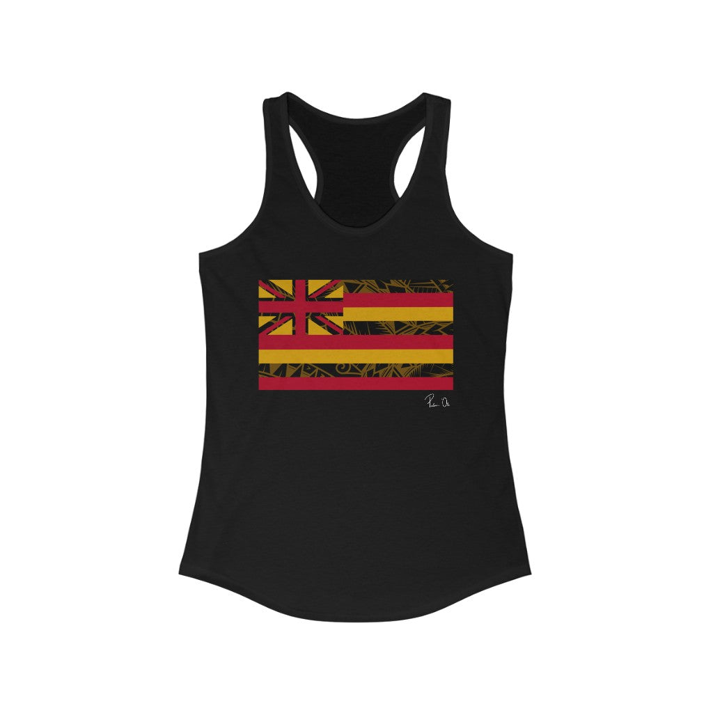 Kanaka Kollection Tribal Flag Racerback Tank (Yellow)