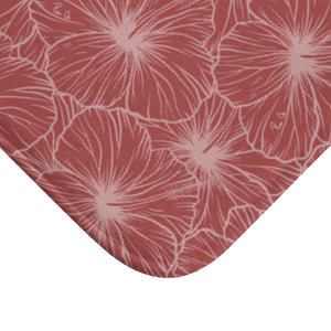 Hibiscus Bath Mat (Light Pink)