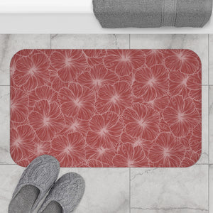 Hibiscus Bath Mat (Light Pink)