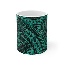 Load image into Gallery viewer, Tribal Graphic Mug 11oz (Teal)
