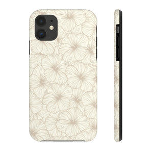 Hibiscus Phone Case (Off White)