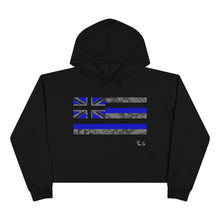 Load image into Gallery viewer, Kanaka Kollection Tribal Flag Cropped Hoodie (Royal Blue)
