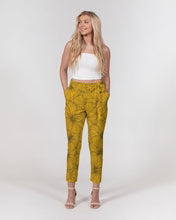 Load image into Gallery viewer, Hibiscus Women&#39;s Belted Tapered Pants (Yellow)
