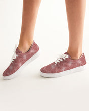 Load image into Gallery viewer, Hibiscus Women&#39;s Lace Up Canvas Shoe (Light Pink)

