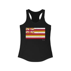 Kanaka Kollection Tribal Flag Racerback Tank (White)