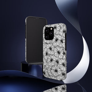 Hibiscus Phone Case (B&W)