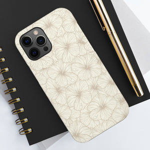Hibiscus Phone Case (Off White)