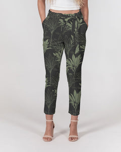 Kī Women's Belted Tapered Pants (Gray/Sage)