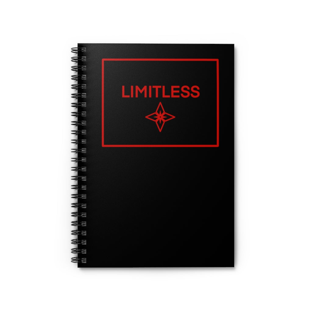Red LIMITLESS Square Spiral Notebook - Ruled Line