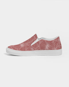 Hibiscus Women's Slip-On Canvas Shoe (Light Pink)