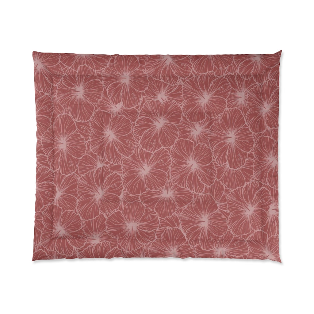 Hibiscus Comforter (Light Pink)