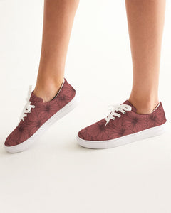 Hibiscus Women's Lace Up Canvas Shoe (Pink)