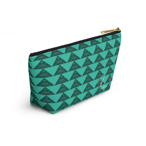 ‘Io Script Accessory Pouch w T-bottom (Teal)