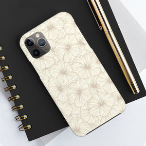 Hibiscus Phone Case (Off White)