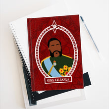Load image into Gallery viewer, Tribal King Kalākaua Journal - Ruled Line (Red)
