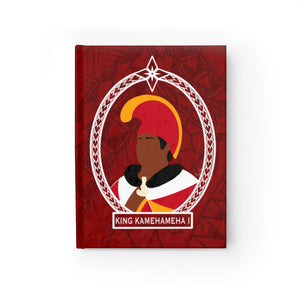 Tribal King Kamehameha I Journal - Ruled Line (Red)