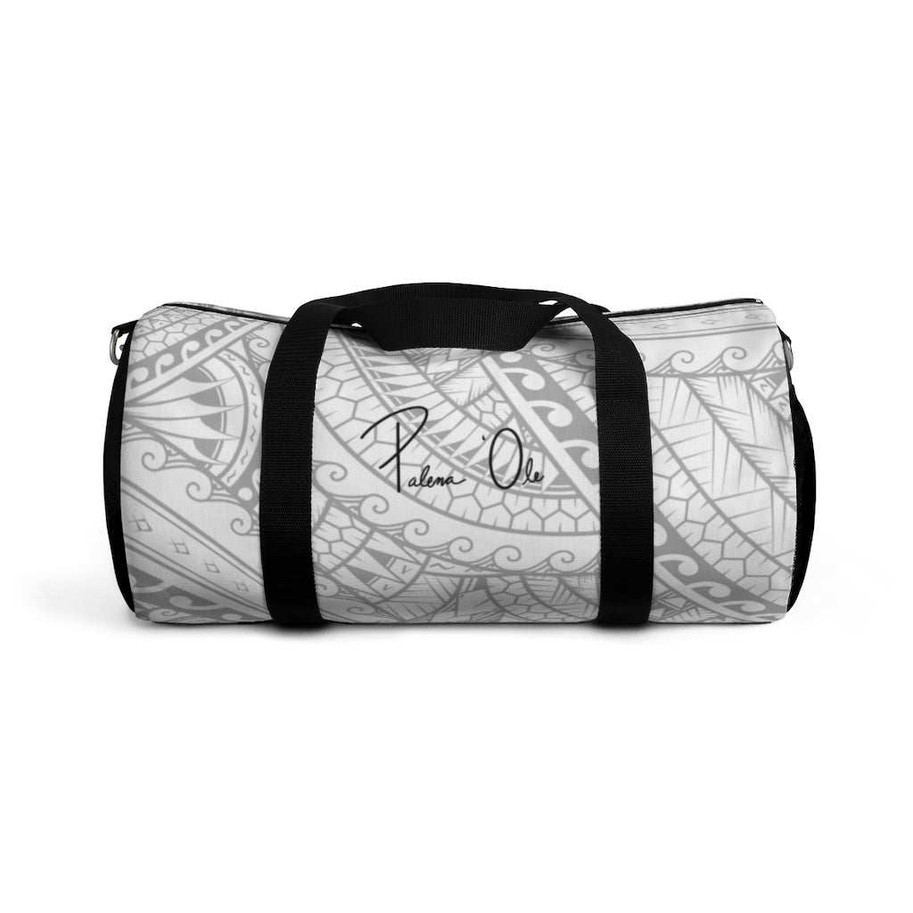 Tribal Script Duffel Bag (White)