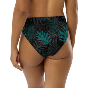 Laua’e high-waisted bikini bottom (Teal)
