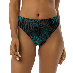Laua’e high-waisted bikini bottom (Teal)