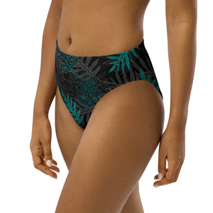 Laua’e high-waisted bikini bottom (Teal)