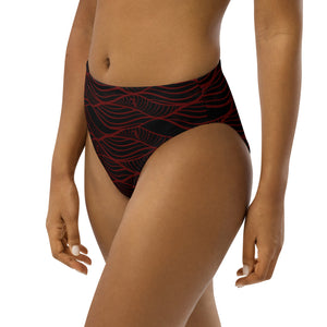 NALU high-waisted bikini bottom (Red)