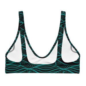NALU bikini top (Black & Teal)