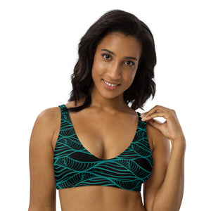 NALU bikini top (Black & Teal)