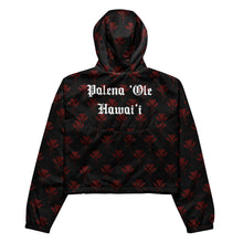 Load image into Gallery viewer, Red Kahili Women’s cropped windbreaker (back print)
