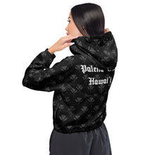 Load image into Gallery viewer, Gray Kahili Women’s cropped windbreaker (back print)
