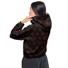 Load image into Gallery viewer, Red Kahili Women’s cropped windbreaker (sleeve print)
