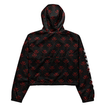 Load image into Gallery viewer, Red Kahili Women’s cropped windbreaker (sleeve print)
